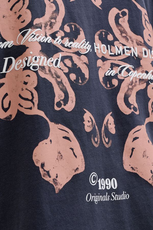 Jack & Jones Camiseta loose algod&oacute;n gris