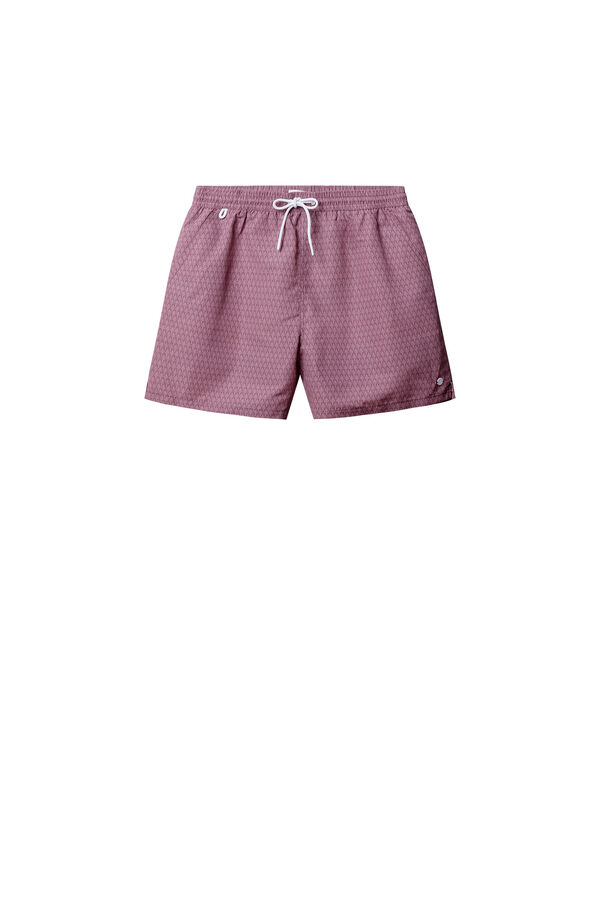 Springfield Printed leaf swimwear with zip pocket red