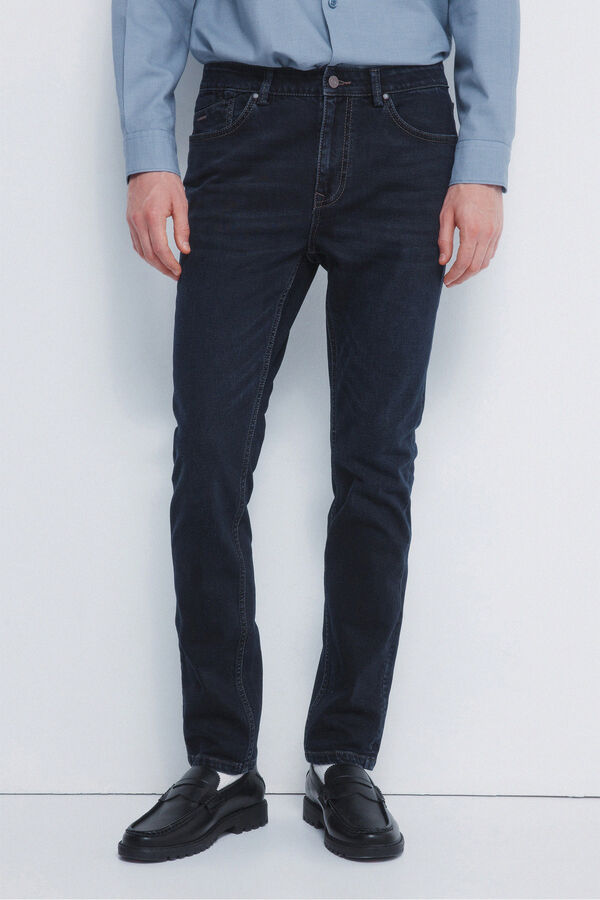 Springfield Very dark blue skinny fit jeans blue