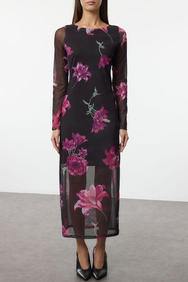 Trendyol Vestido midi de tul rosa