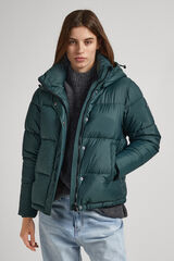 Springfield Quilted hooded puffer jacket  green