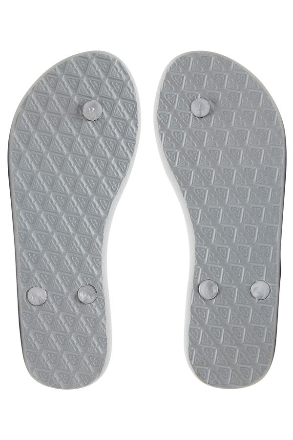 Roxy Metallic logo straps sandal grey