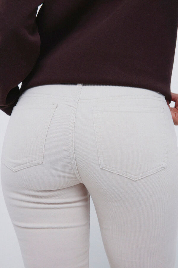 Springfield Pantalones pana low flare marrón