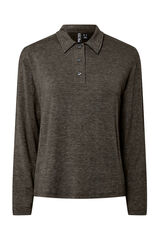 Pieces Polo de punto gris