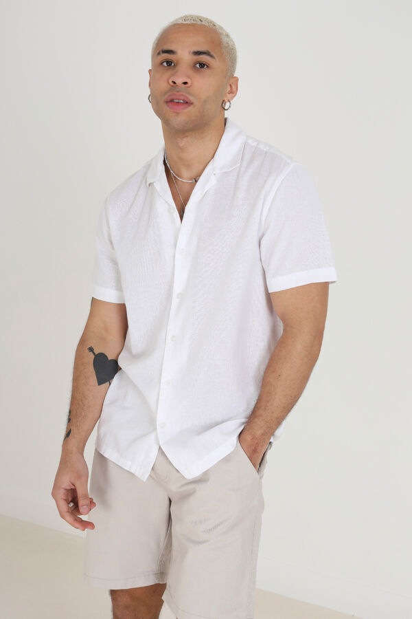 Brave Soul Short sleeve button-up shirt white