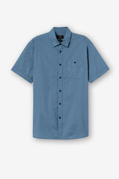 Springfield Camisa Regular Fit Cross Slub azul medio