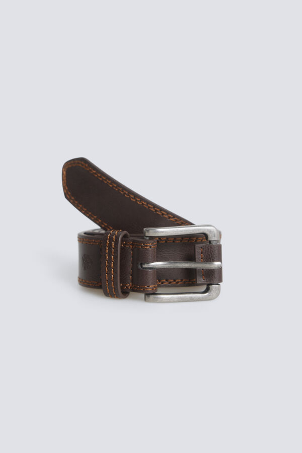 Springfield Faux leather reversible belt nude