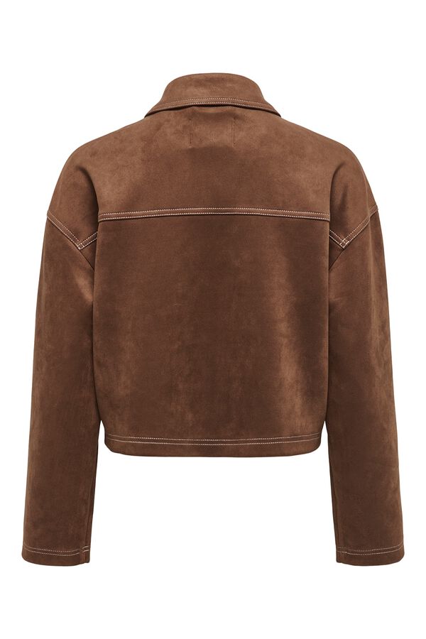 Only Vegan suede jacket brown
