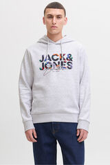 Jack & Jones Sudadera regular fit estampada blanco