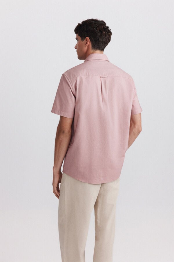 Springfield Chemise oxford &agrave; manches courtes rouge