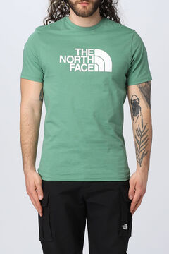 Springfield T-shirt de manga curta de comprimento clássico verde escuro