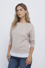 Springfield Combined buttons -shoulder T-shirt nude