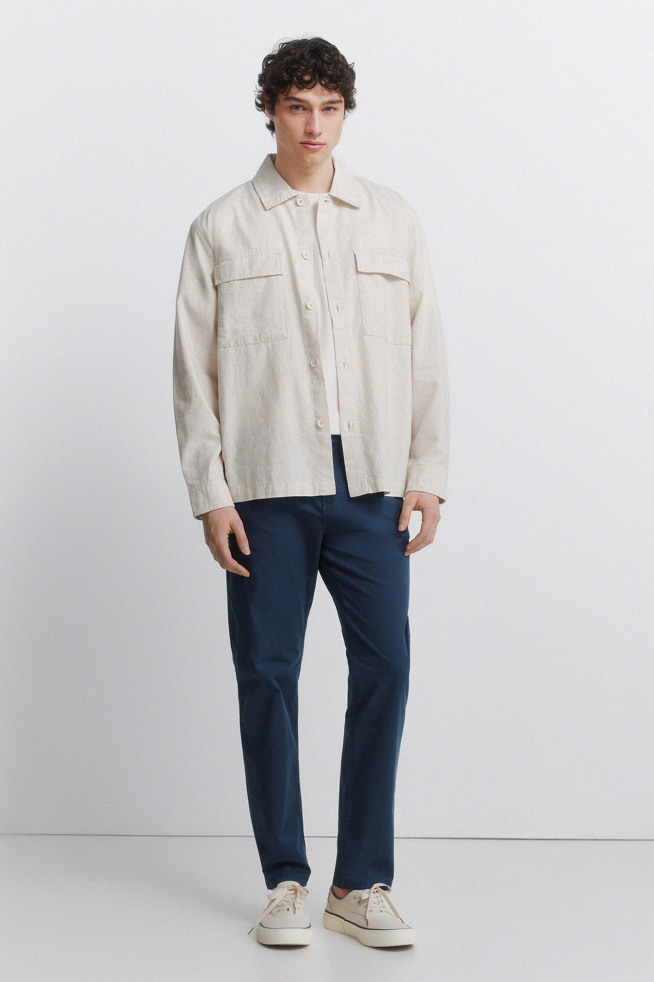 Springfield Washed 5-pocket slim fit trousers