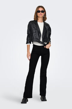 Only Jeans flare tiro medio negro