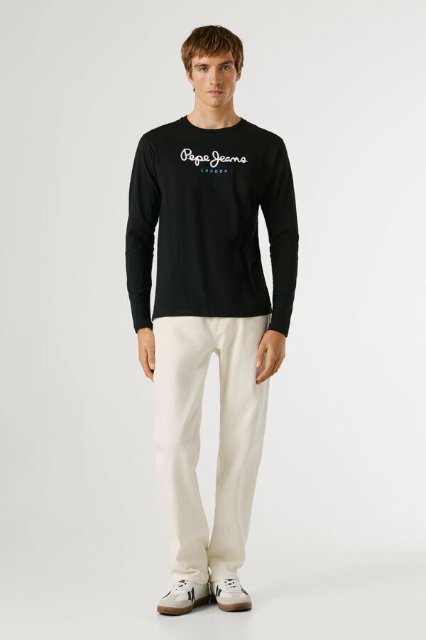 Pepe Jeans Long sleeve logo T-shirt black