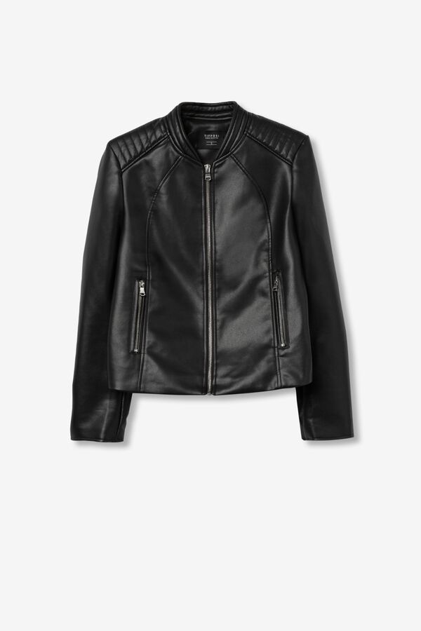 Tiffosi Faux Leather Jacket black
