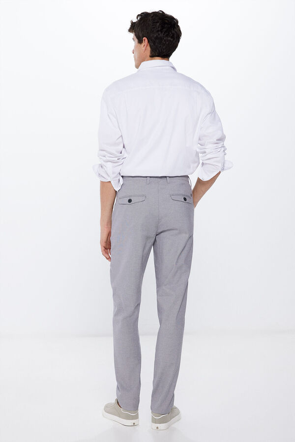 Springfield Pantalon chino habillé structuré gris