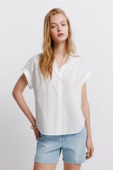 Springfield Linen short sleeve shirt brown