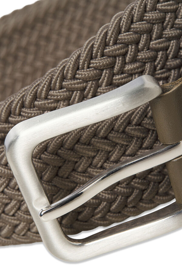 Jack & Jones braided belt buckle pin nude