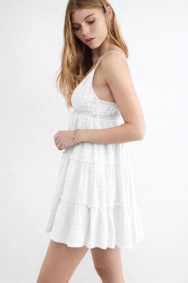 Balmohk Rustic mini dress white