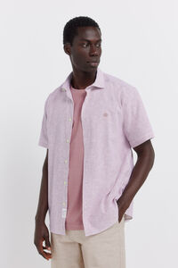 Springfield Striped linen short sleeve shirt