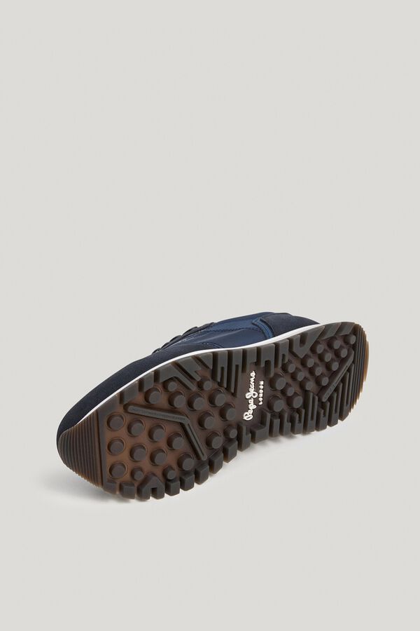 Pepe Jeans Leather retro sneakers blue