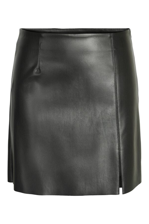 Noisy May Faux leather short skirt black