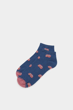 Springfield Knöchelhohe Socken aus Baumwolle blau