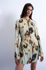 Topshop Vestido curto de viscose verde