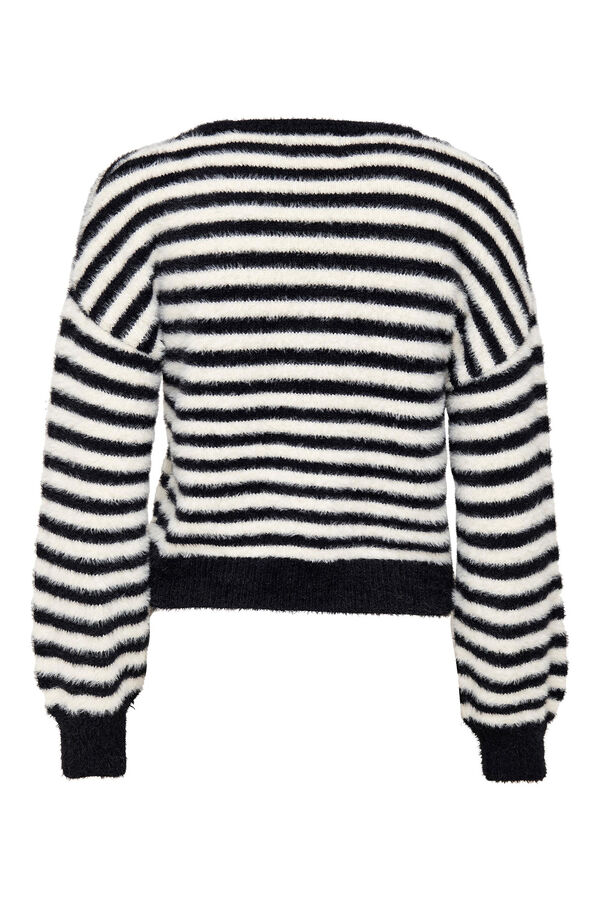 Springfield Round neck jersey-knit jumper crna