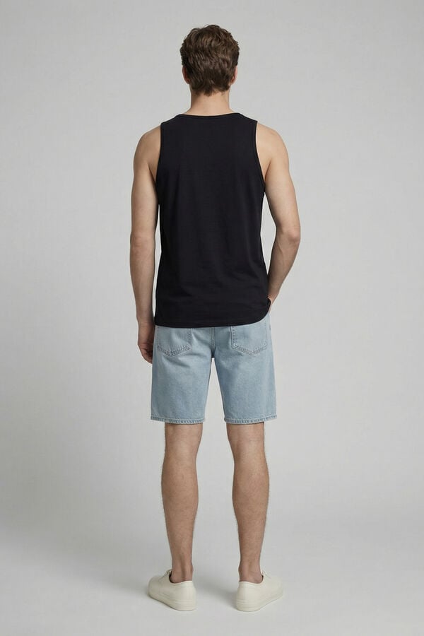 JJ REBEL Printed vest top black