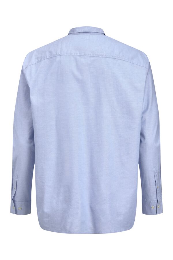 Jack & Jones PLUS Long sleeve Oxford shirt blue