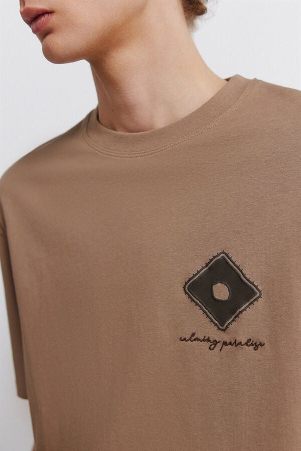 Springfield Majica sa na&scaron;ivcima Braon