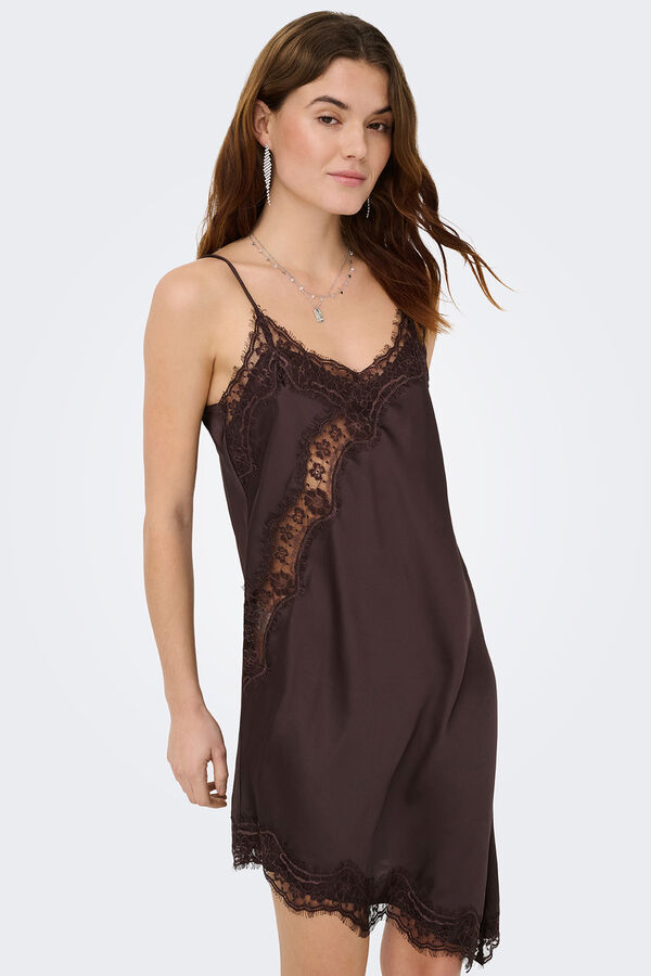 JDY Short slip dress nude