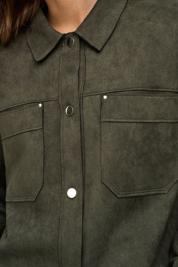 JDY Suede overshirt brown