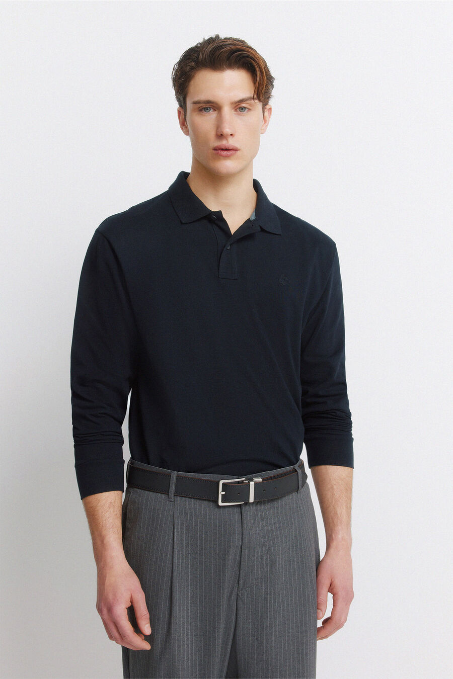 Polo básico Springfield manga larga regular fit