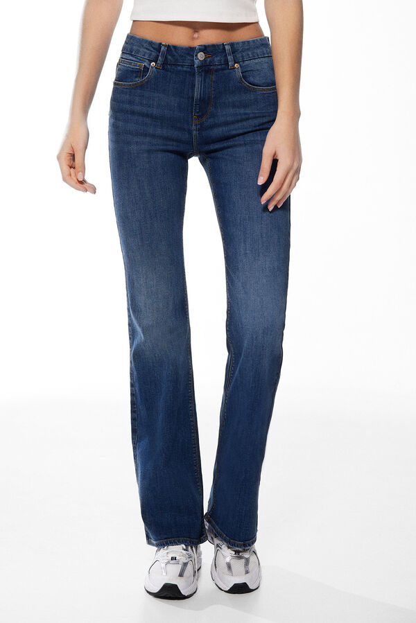 Springfield Bootcut Jeans Low Flare blau