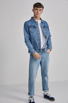 Springfield Jeans slim straight lavado medio claro azul medio