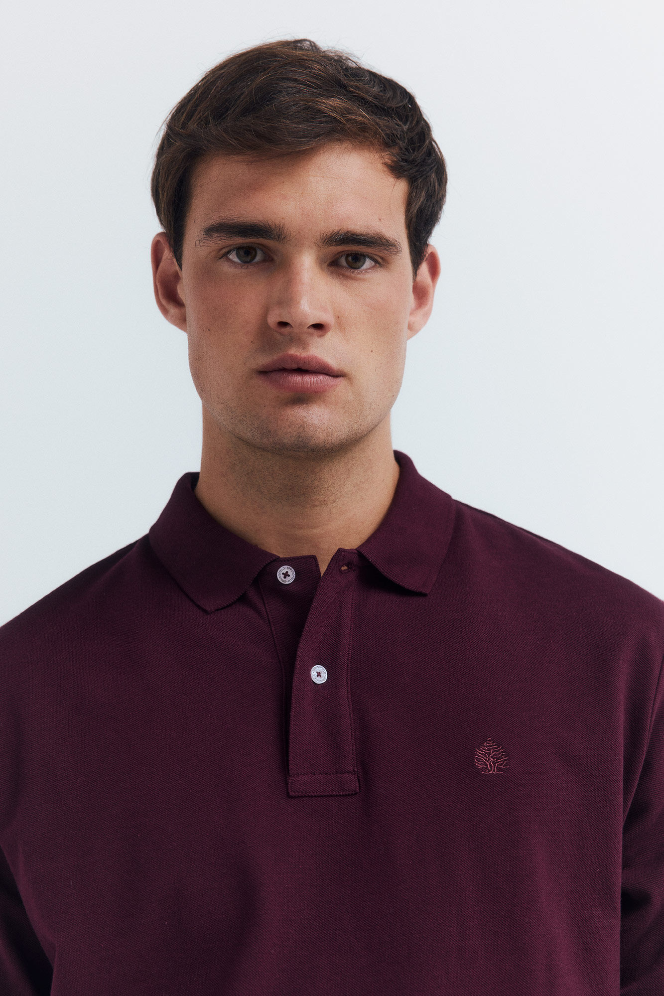 Springfield Basic long sleeve regular fit piqu&eacute; polo shirt