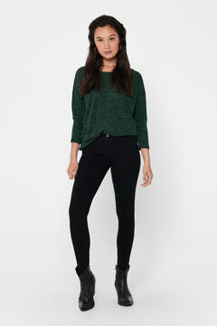 Only Round neck T-shirt with 3/4-length sleeves green