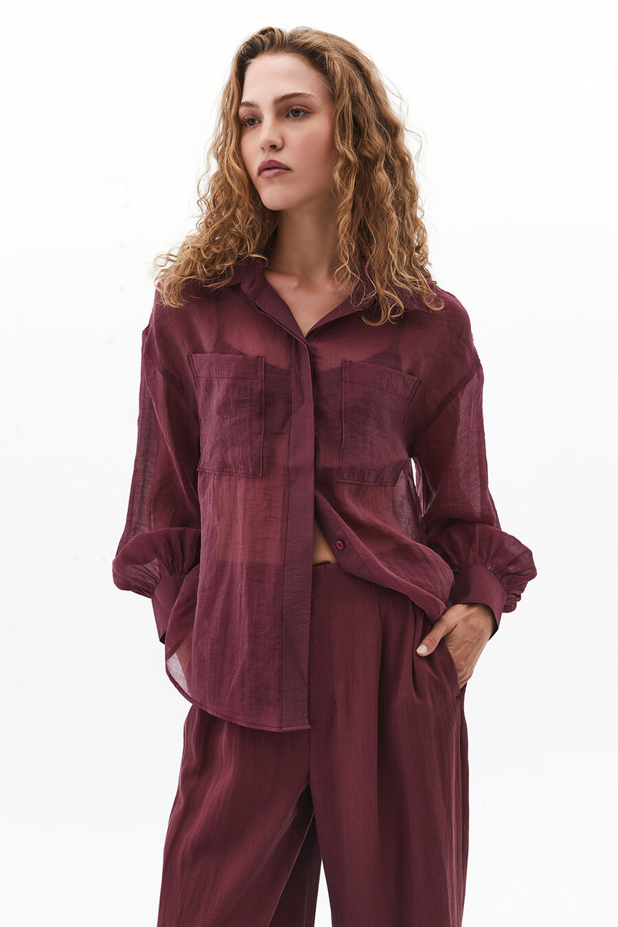 Camisa de mangas abullonadas