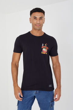 Springfield T-Shirt mit Print hinten schwarz