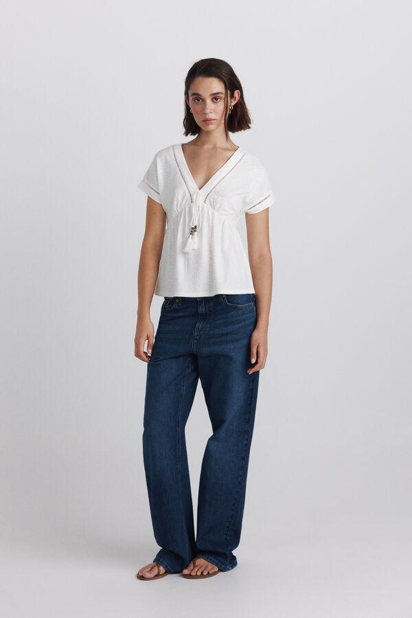 Springfield Vest top with ruffles printed