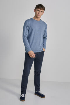 Springfield Essential jumper with elbow patches blue mix