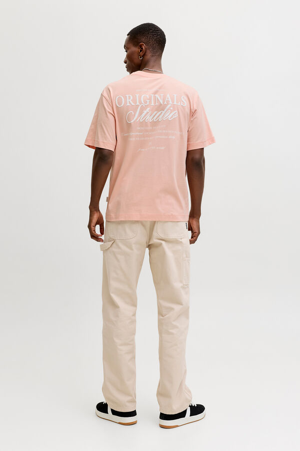 Jack & Jones Camiseta oversize backprint rosa