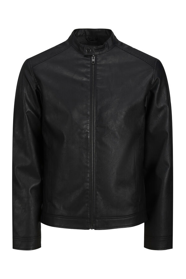 JJ REBEL Chaqueta biker sint&eacute;tica corta negro