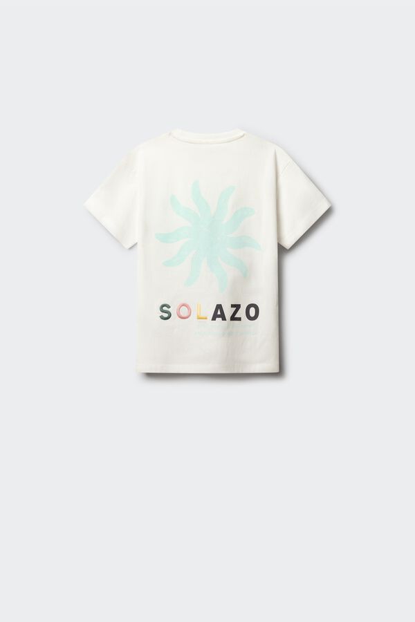 Springfield Kids Camiseta manga corta solazo ni&ntilde;o marfil