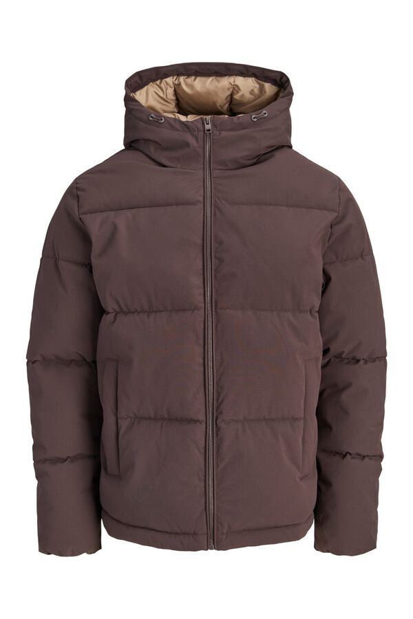 Jack & Jones Puffer jacket with hood brown