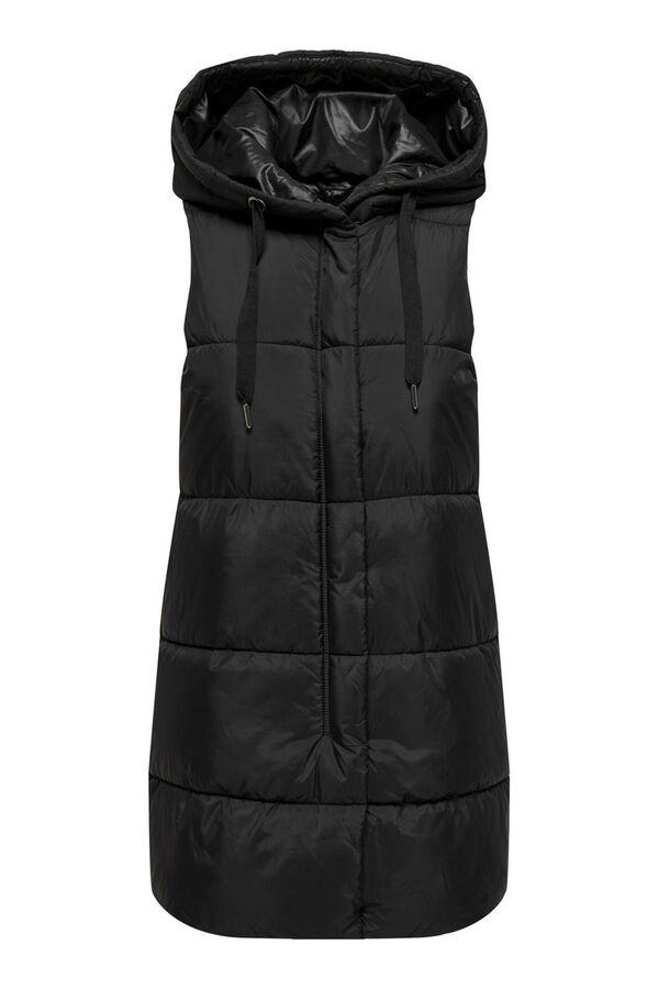 Only Long puffer gilet black