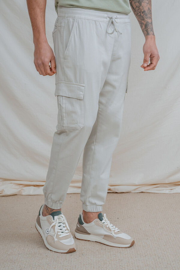 Celopman Pantal&oacute;n chino cargo gris